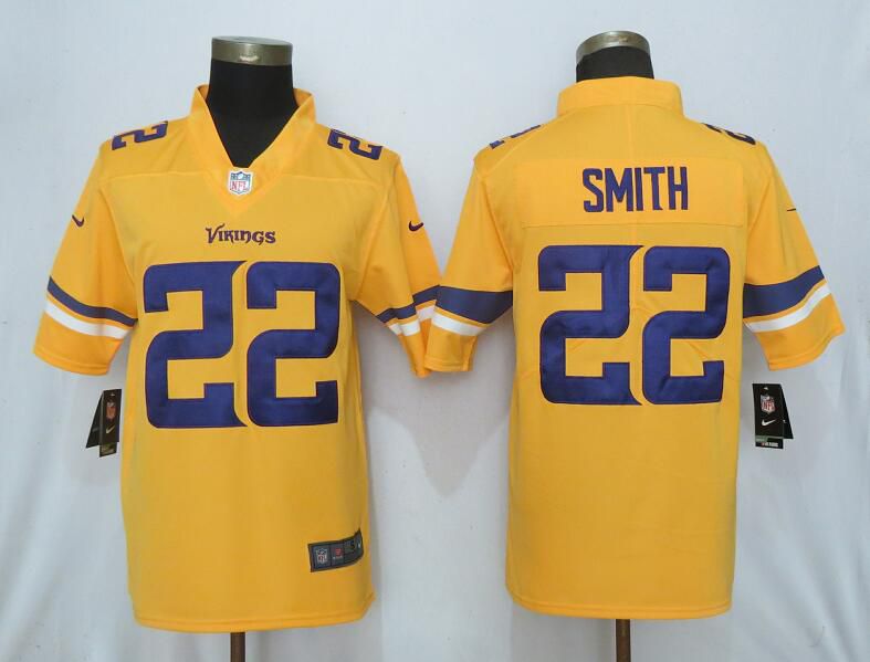 Men Nike Minnesota Vikings #22 Smith 2019 Vapor Untouchable Gold Inverted Legend Limited Jersey->cleveland cavaliers->NBA Jersey